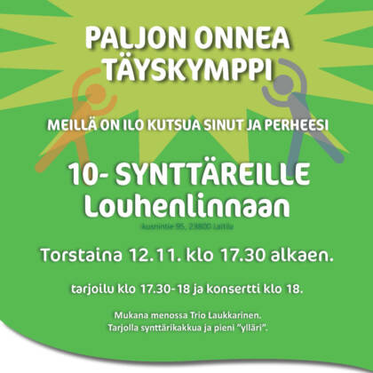 Kymppisynttäri mainoskuva.